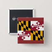 Button met vlag van Maryland (Voorkant /achterkant)