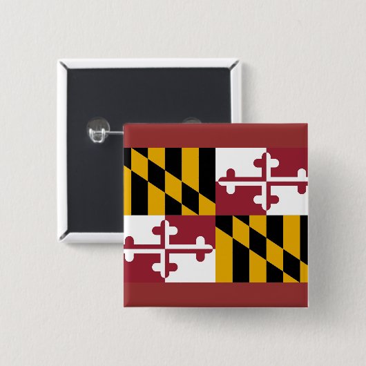 Button met vlag van Maryland (Voorkant /achterkant)