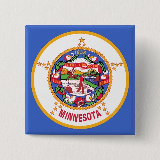 Button met vlag van Minnesota (Voorkant)
