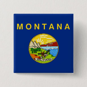 Button met vlag van Montana