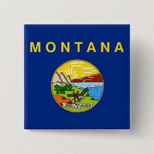 Button met vlag van Montana (Voorkant)