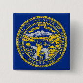 Button met vlag van Nebraska (Voorkant)