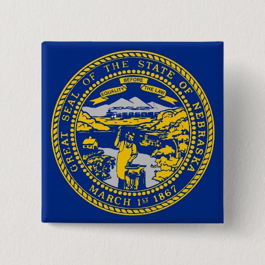 Button met vlag van Nebraska (Voorkant)
