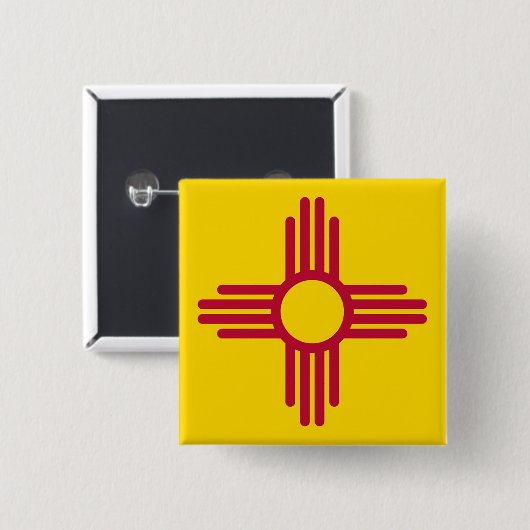 Button met vlag van New Mexico (Voorkant /achterkant)