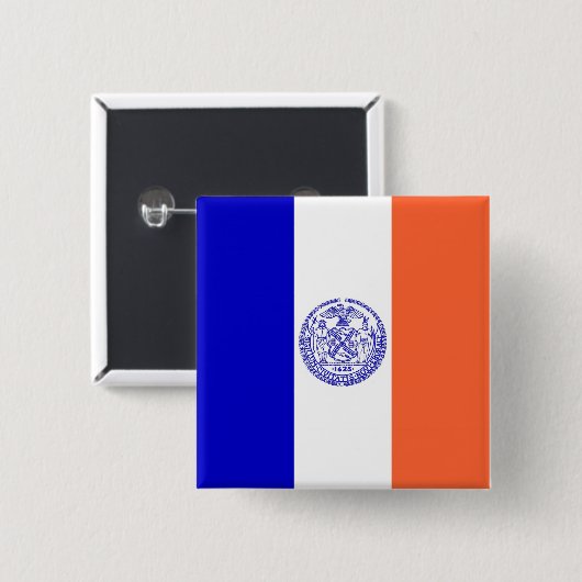 Button met vlag van New York (Voorkant /achterkant)
