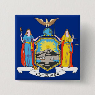 Button met vlag van New York