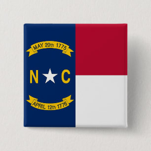 Button met vlag van North Carolina