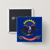Button met vlag van North Dakota (Voorkant /achterkant)