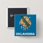 Button met vlag van Oklahoma (Voorkant /achterkant)