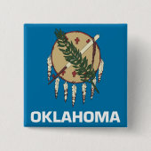 Button met vlag van Oklahoma (Voorkant)