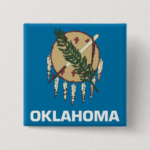 Button met vlag van Oklahoma
