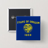 Button met vlag van Oregon (Voorkant /achterkant)