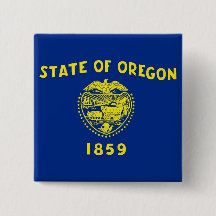 Button met vlag van Oregon