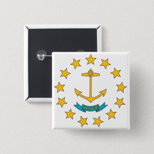 Button met vlag van Rhode Island (Voorkant /achterkant)