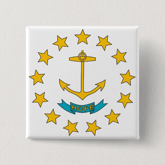 Button met vlag van Rhode Island (Voorkant)