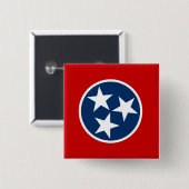 Button met vlag van Tennessee (Voorkant /achterkant)