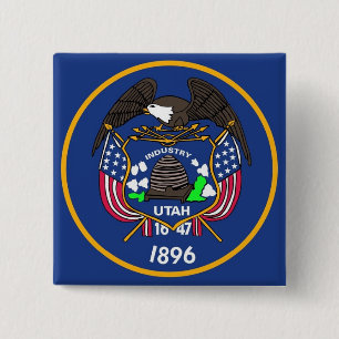 Button met vlag van Utah
