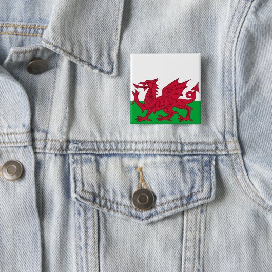 Button met vlag van Wales (In situ)