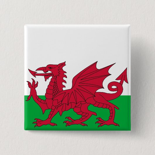 Button met vlag van Wales (Voorkant)
