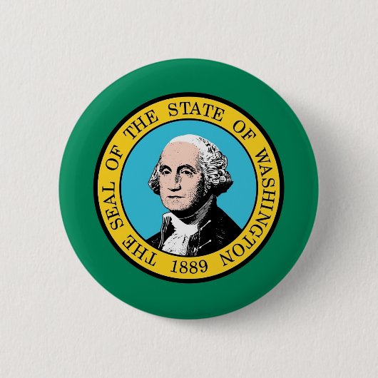Button met vlag van Washington (Voorkant)