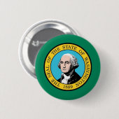 Button met vlag van Washington (Voorkant /achterkant)