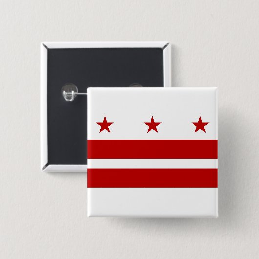 Button met vlag van Washington DC (Voorkant /achterkant)