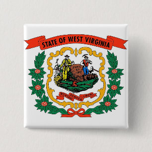 Button met vlag van West Virginia