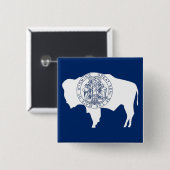 Button met vlag van Wyoming (Voorkant /achterkant)