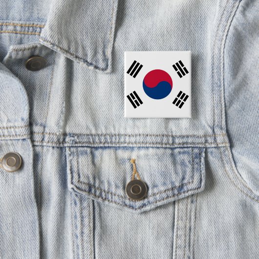 Button met vlag van Zuid-Korea (In situ)