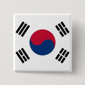 Button met vlag van Zuid-Korea (Voorkant)