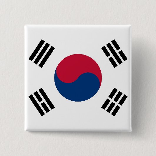 Button met vlag van Zuid-Korea (Voorkant)