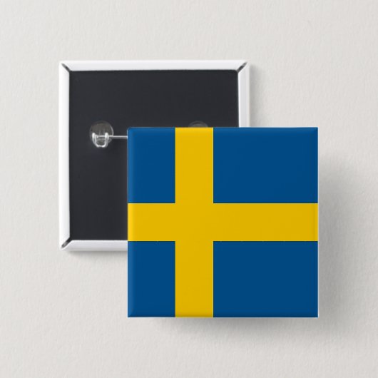 Button met vlag van Zweden (Voorkant /achterkant)