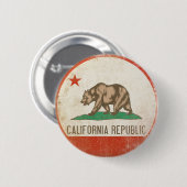 Button met vlag voor land in nood in Californië (Voorkant /achterkant)