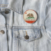 Button met vlag voor land in nood in Californië (In situ)