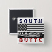 Button met Zuid-Butte "Stars and Stripes" (Voorkant /achterkant)