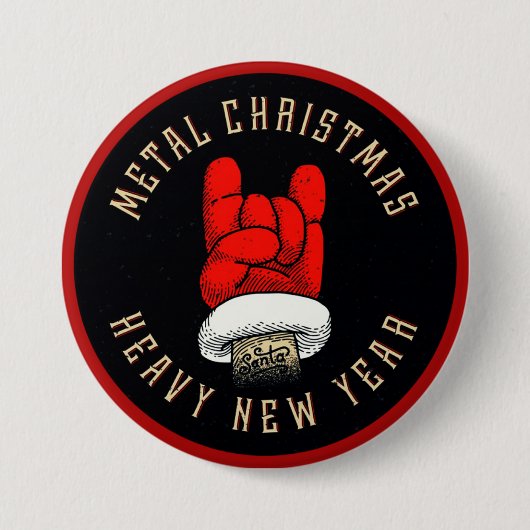 Button met zware metalen kerst (Voorkant)