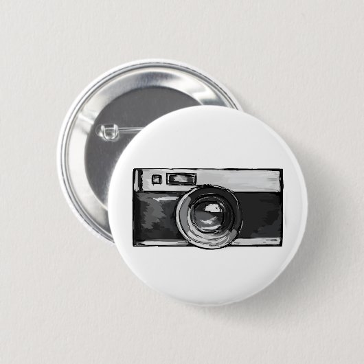 Button met zwarte en witte camera (Voorkant /achterkant)