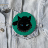 Button met zwarte kat - aangepaste kleuren (In situ)
