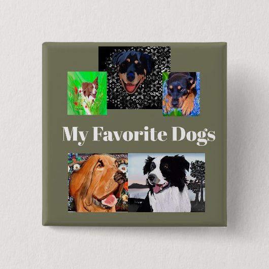 Button Mijn favoriete honden Creëer-a-button 5-pla (Voorkant)
