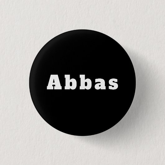 Button mit Namen Abbas (Voorkant)