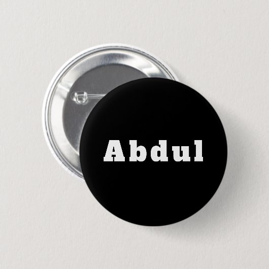 Button mit Namen Abdul (Voorkant /achterkant)