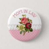 Button moeder in Law Rose Bouquet Wedding (Voorkant)
