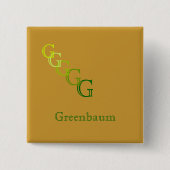 Button - Monogram met naam (Voorkant)