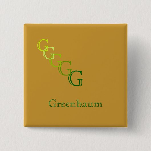 Button - Monogram met naam (Voorkant)