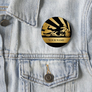 Button motorfiets biker gold