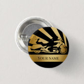 Button motorfiets biker gold (Voorkant /achterkant)