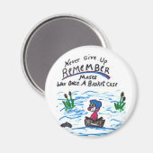 Button, Mozes, geef nooit op Magneet (Voorkant / Achterkant)