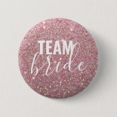 Button - Mulberry Glitter Fab Team Bride (Voorkant)