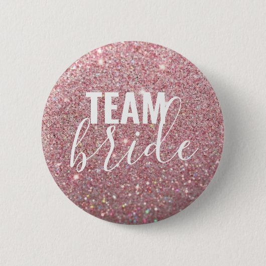 Button - Mulberry Glitter Fab Team Bride (Voorkant)