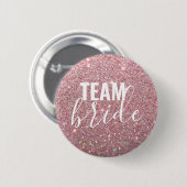 Button - Mulberry Glitter Fab Team Bride (Voorkant /achterkant)